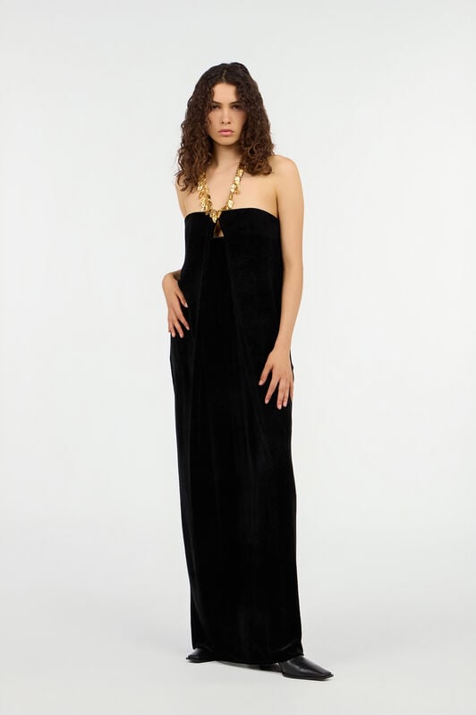 RC Velvet dress with collar RC Velvet dress with collar NERO VWT167-VL053