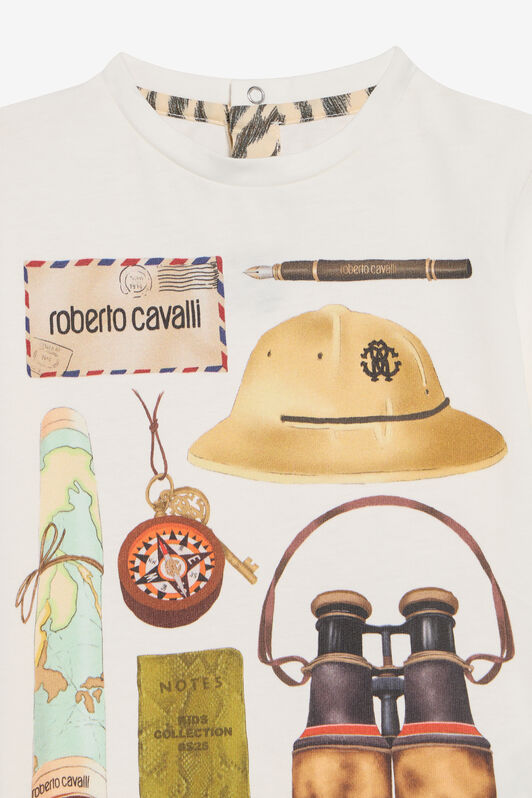 JU T-shirt mit Explorer-Print JU T-shirt mit Explorer-Print MILKY WHITE UJT618-JD001
