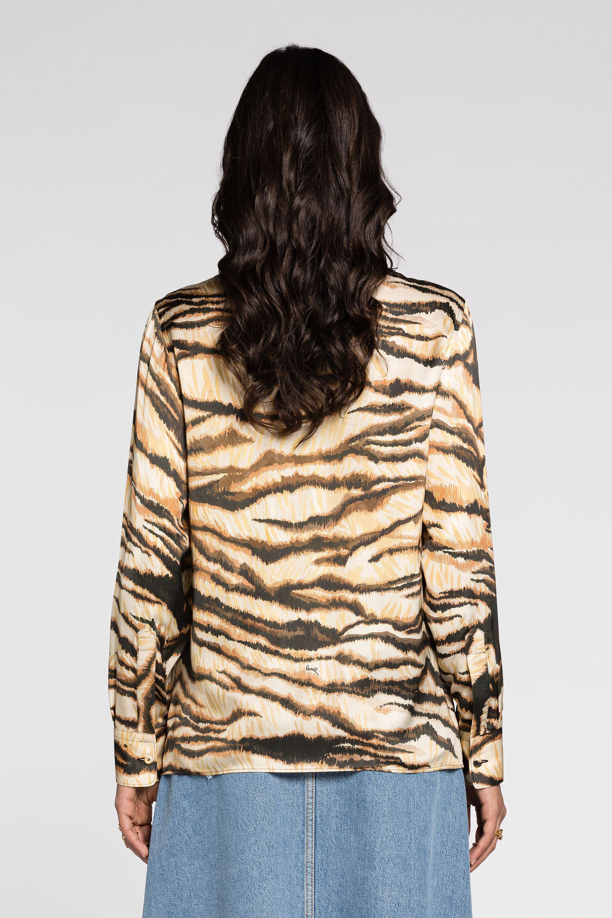 RC Freedom-print shirt Light Brown RKT704-SZH36