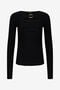 JC Pull Côtelé Noir à Découpes JC Pull Côtelé Noir à Découpes BLACK VFM038-VF294