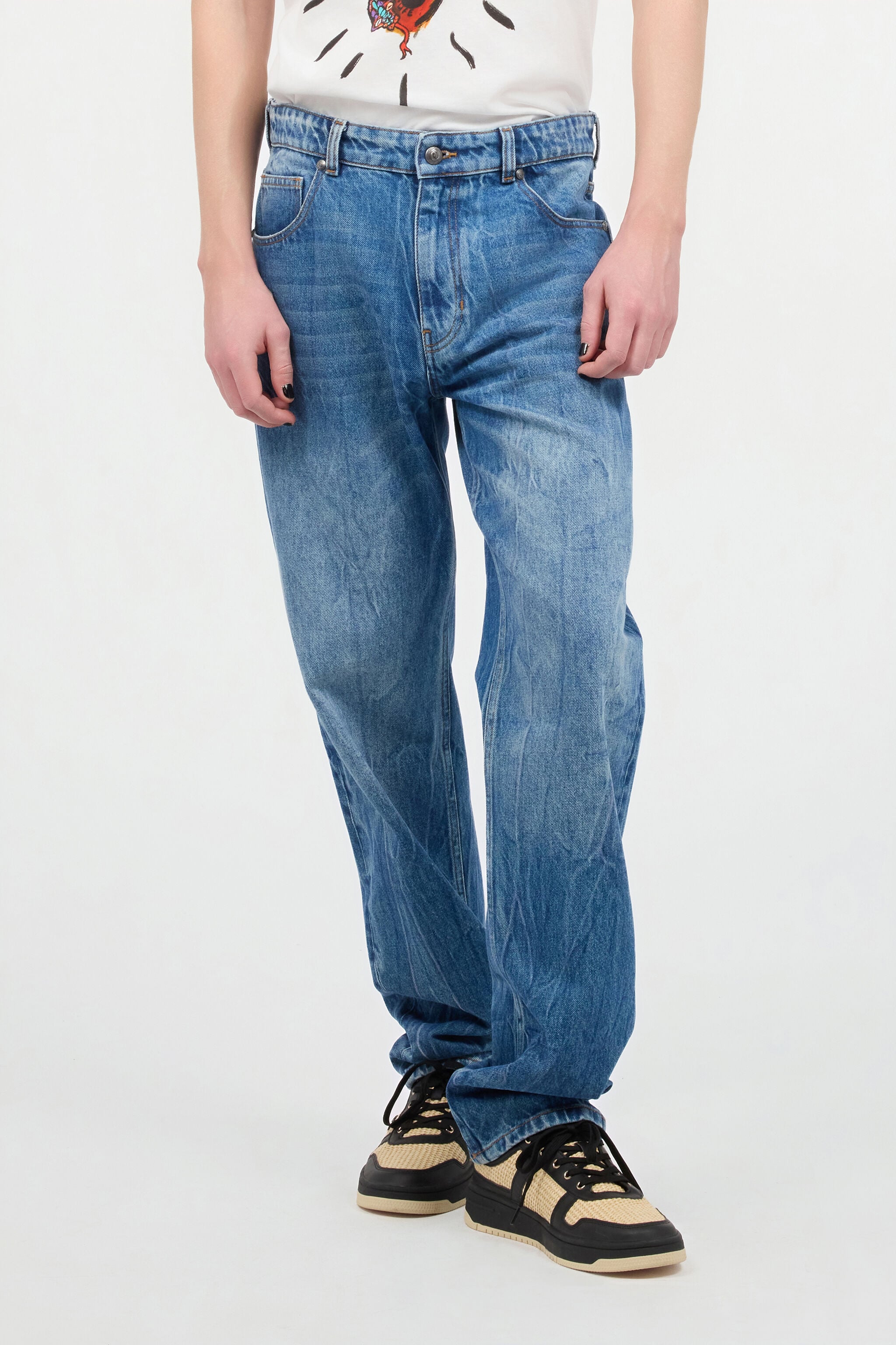 JC Five-Pocket Vintage-Effect Jeans JC Five-Pocket Vintage-Effect Jeans Light blue UFJ002-UF022