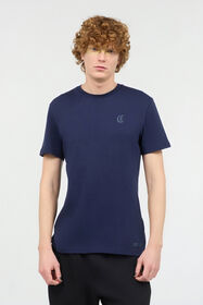 JC Navy Blue Cotton T-Shirt With Logo Dark blue UFU003-UF095