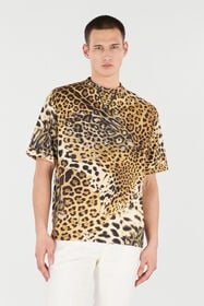 RC T-Shirt In Cotone Con Stampa Maculata Marrone chiaro VRT62B-3PH91