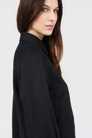 RC Chemise Noire avec Motif Zèbre Brodé BLACK SOT70X-TB012