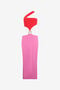 RC Robe longue asymétrique avec détail bijou PINK/RED WQW021-LL030