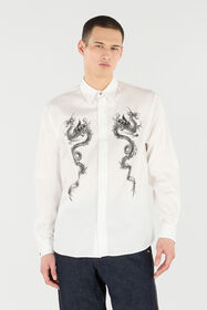 RC Chemise En Coton Avec Dragons Blanc VNT712-CH026