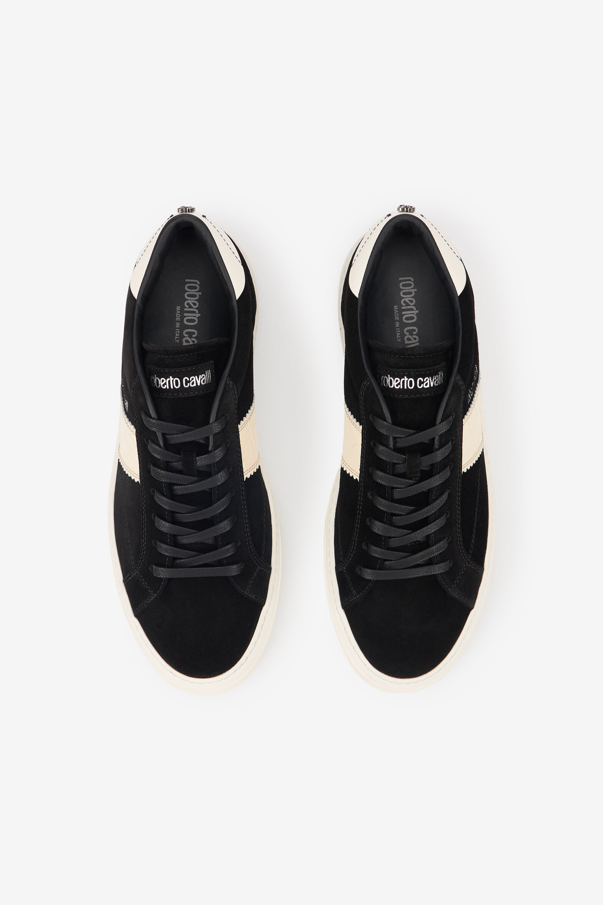 RC Sneakers nere con banda laterale avorio RC Sneakers nere con banda laterale avorio BLACK TOS00K-PZC15