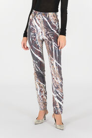RC Pantaloni skinny stampa Marble Viola TWJ233-KGN22