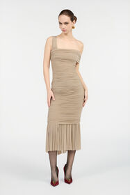 RC Robe Midi Nude Avec Fronces NUDE VWT123-JJ029