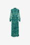 RC Long silk dress with Marble print Light blue RKT108-CZH62