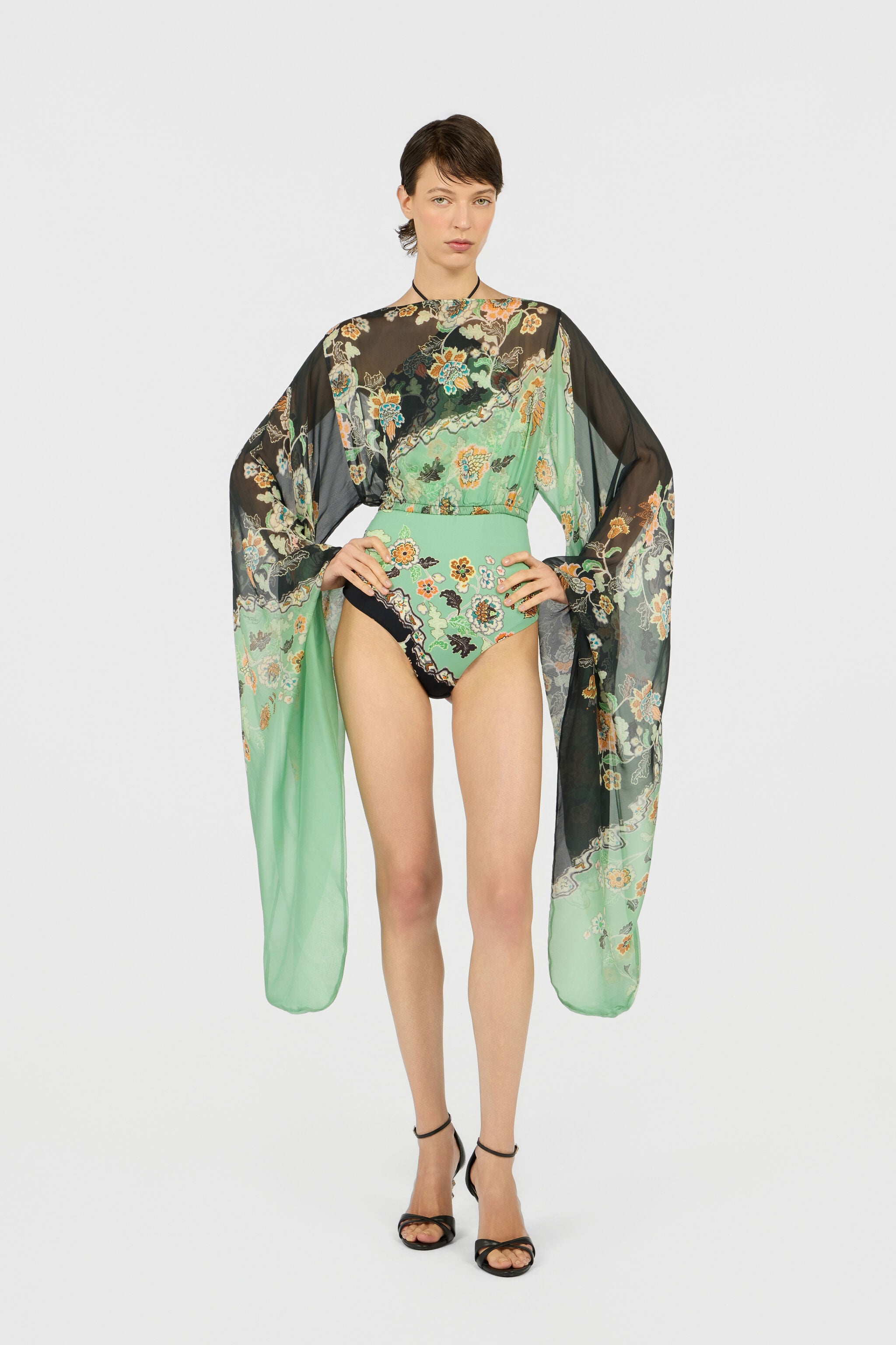 RC Haut de Plage Imprimé Kimono RC Haut de Plage Imprimé Kimono GREEN/BLACK XQW040-HNT25