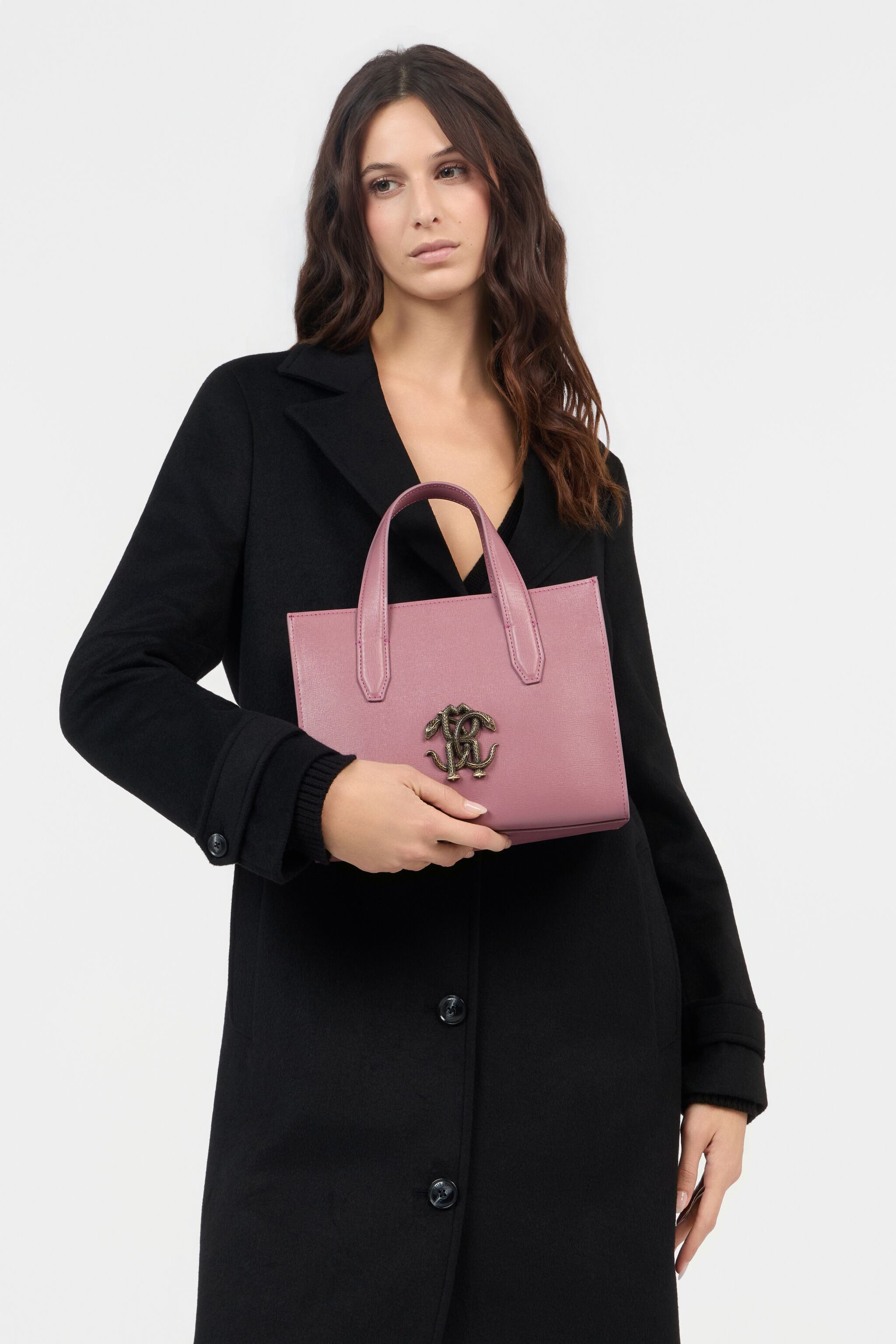 RC Antique Pink Shoulder Bag With RC Monogram RC Antique Pink Shoulder Bag With RC Monogram ANTIQUE ROSE TOB00A-PZC11