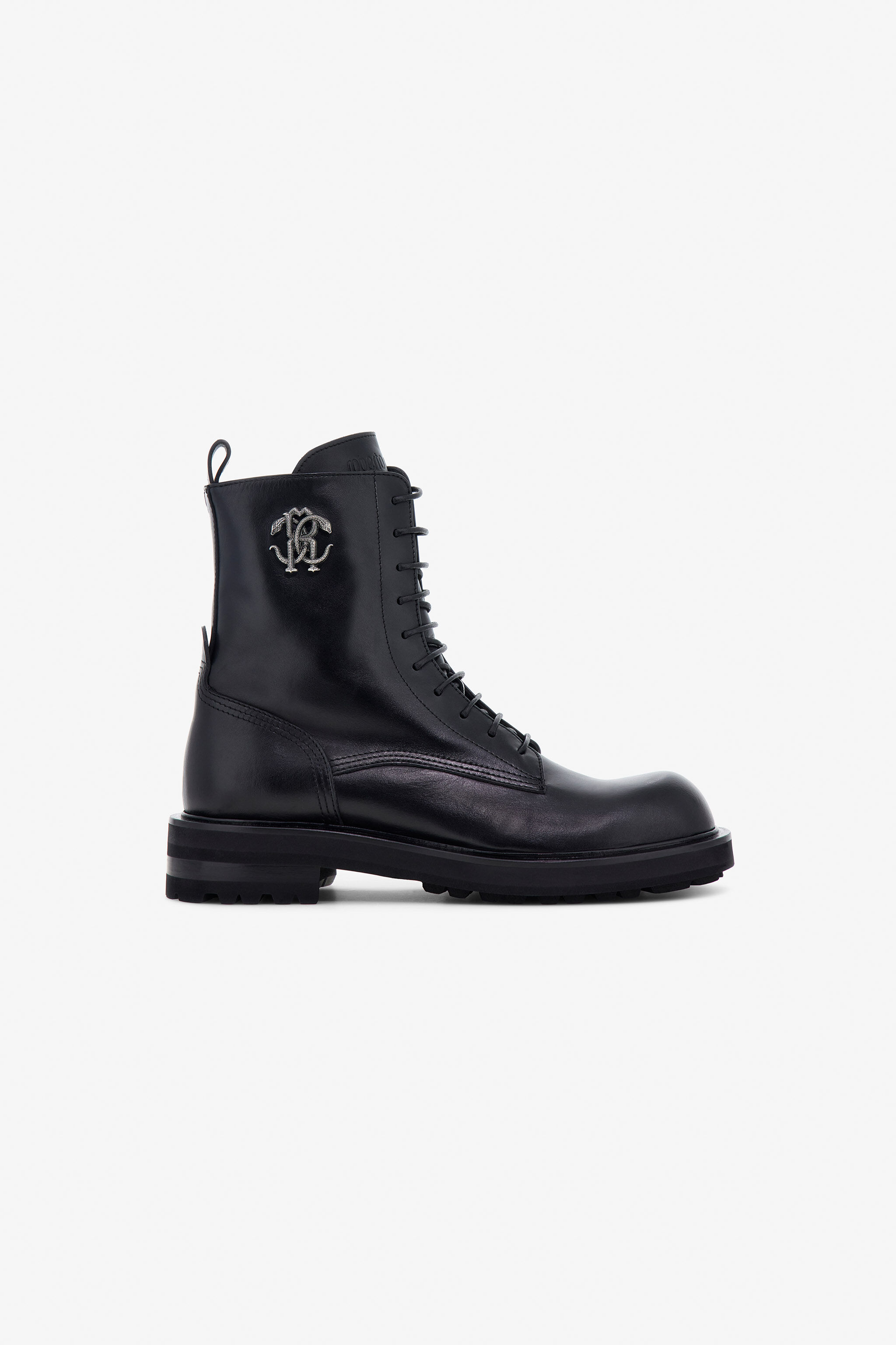RC Black Combat Boots Monogram RC RC Black Combat Boots Monogram RC Black TRS033-PZ03A