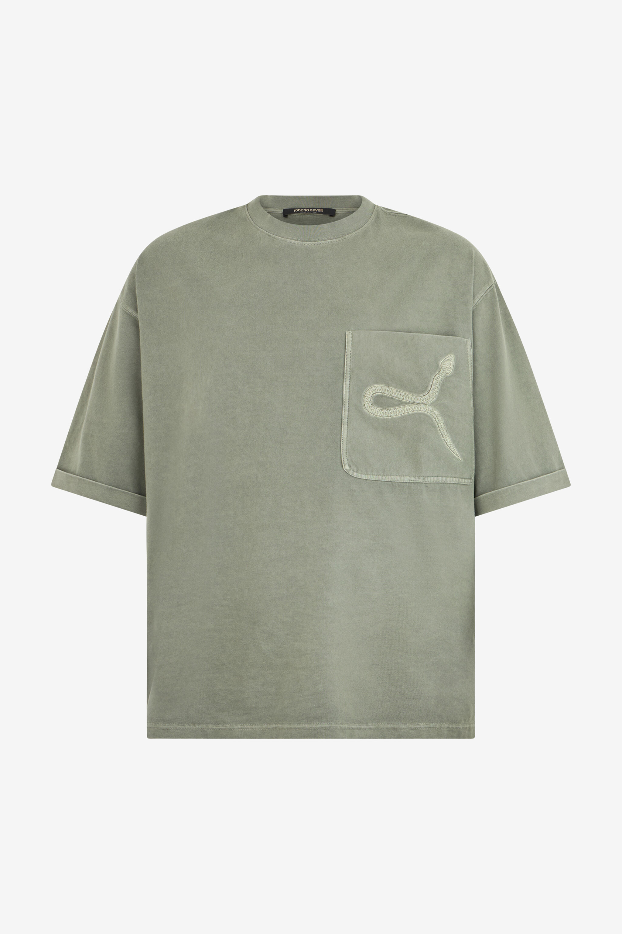 RC Sage Green T-Shirt With Embroidered Snake RC Sage Green T-Shirt With Embroidered Snake SAGE XNT62F-JD060