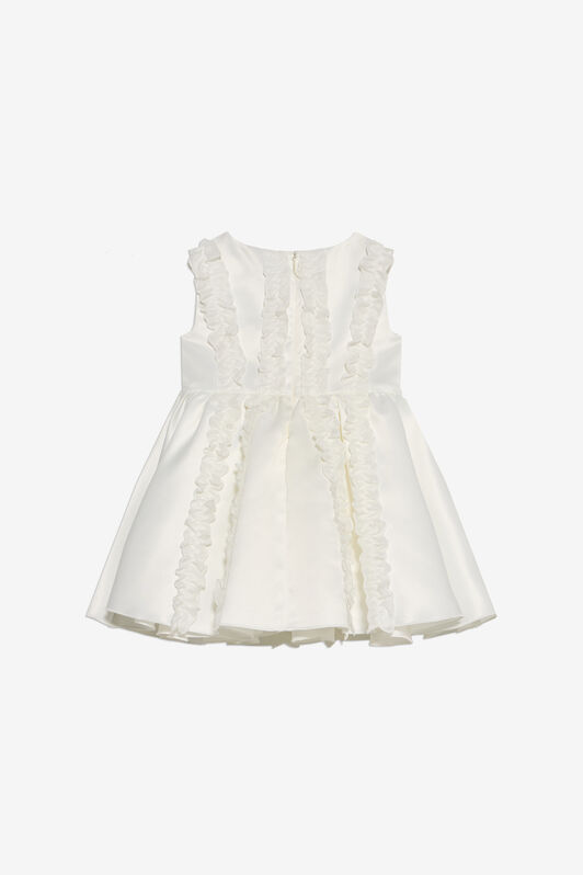 JU Vestido de satén con volantes JU Vestido de satén con volantes IVORY XJT11I-OG016