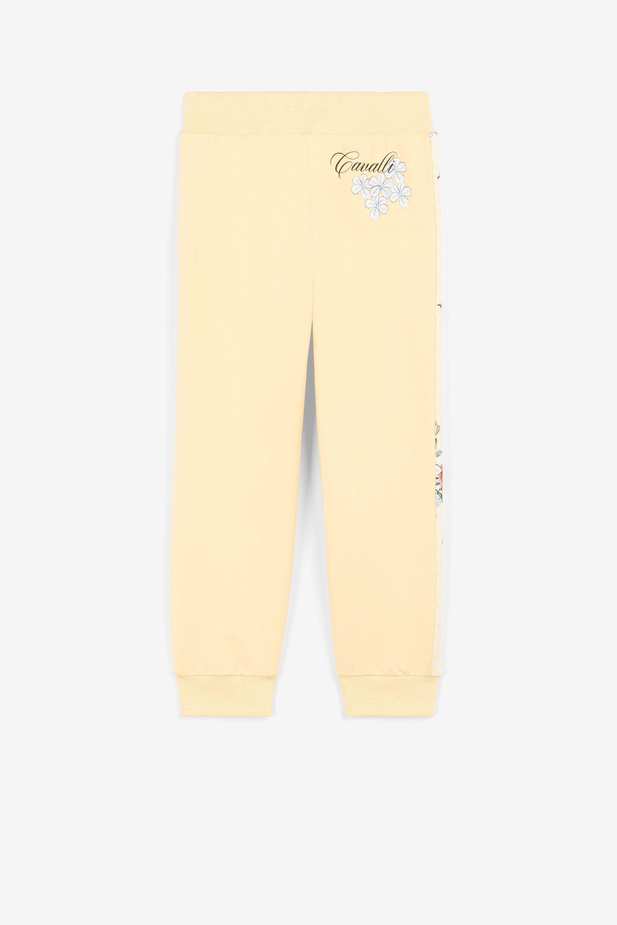 JU Jogginghose mit Jaguar und Blumendruck JU Jogginghose mit Jaguar und Blumendruck Gelb QJT203-CF050