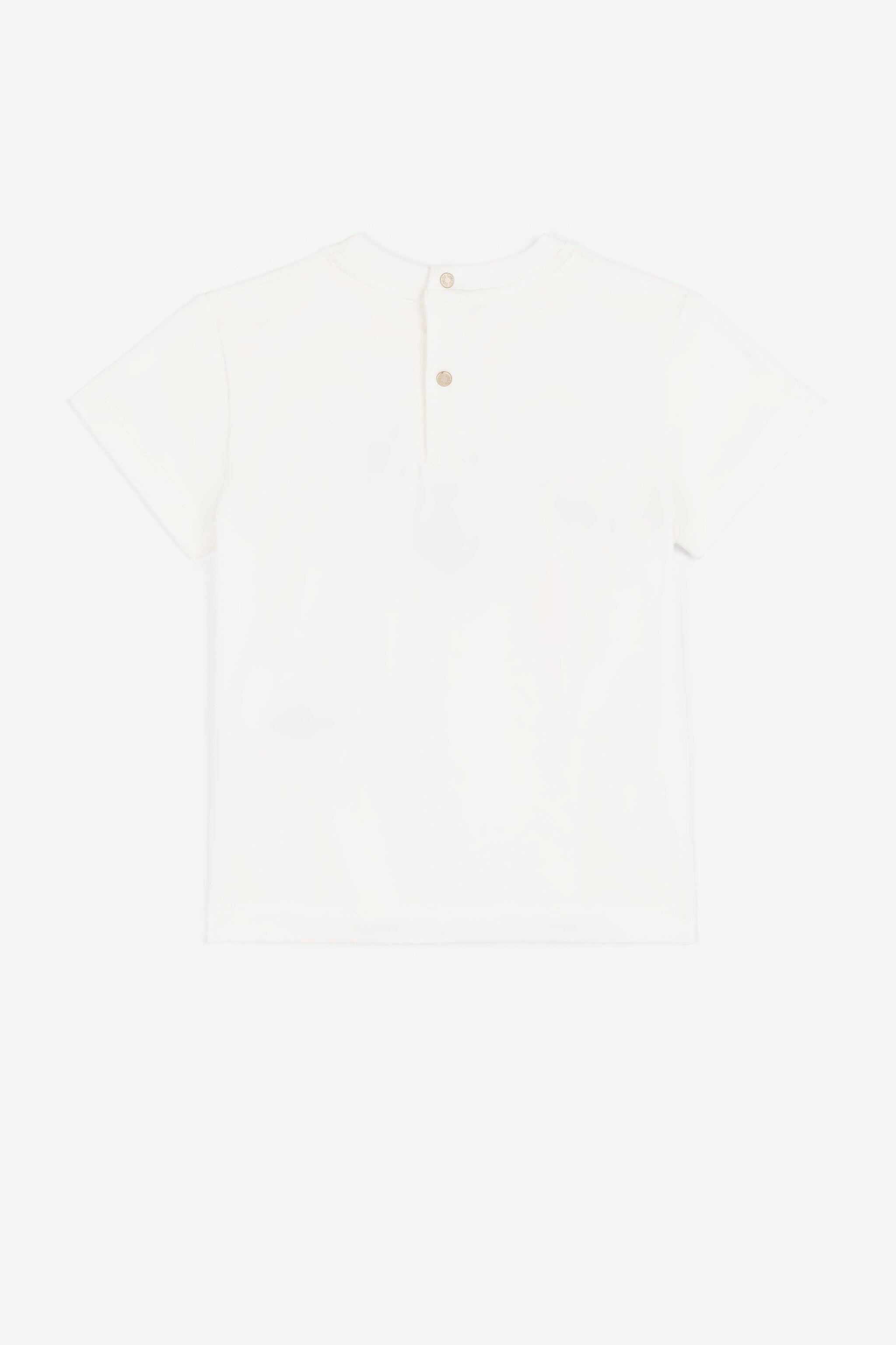 JU T-Shirt mit Logo und Wildtier-Print JU T-Shirt mit Logo und Wildtier-Print BIANCO LATTE PJT676-JV025