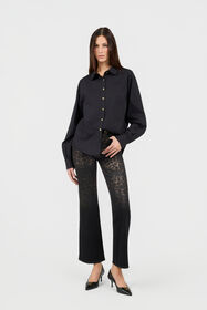 RC Camicia Nera con Bottoni Dorati BLACK TOT70B-FA005