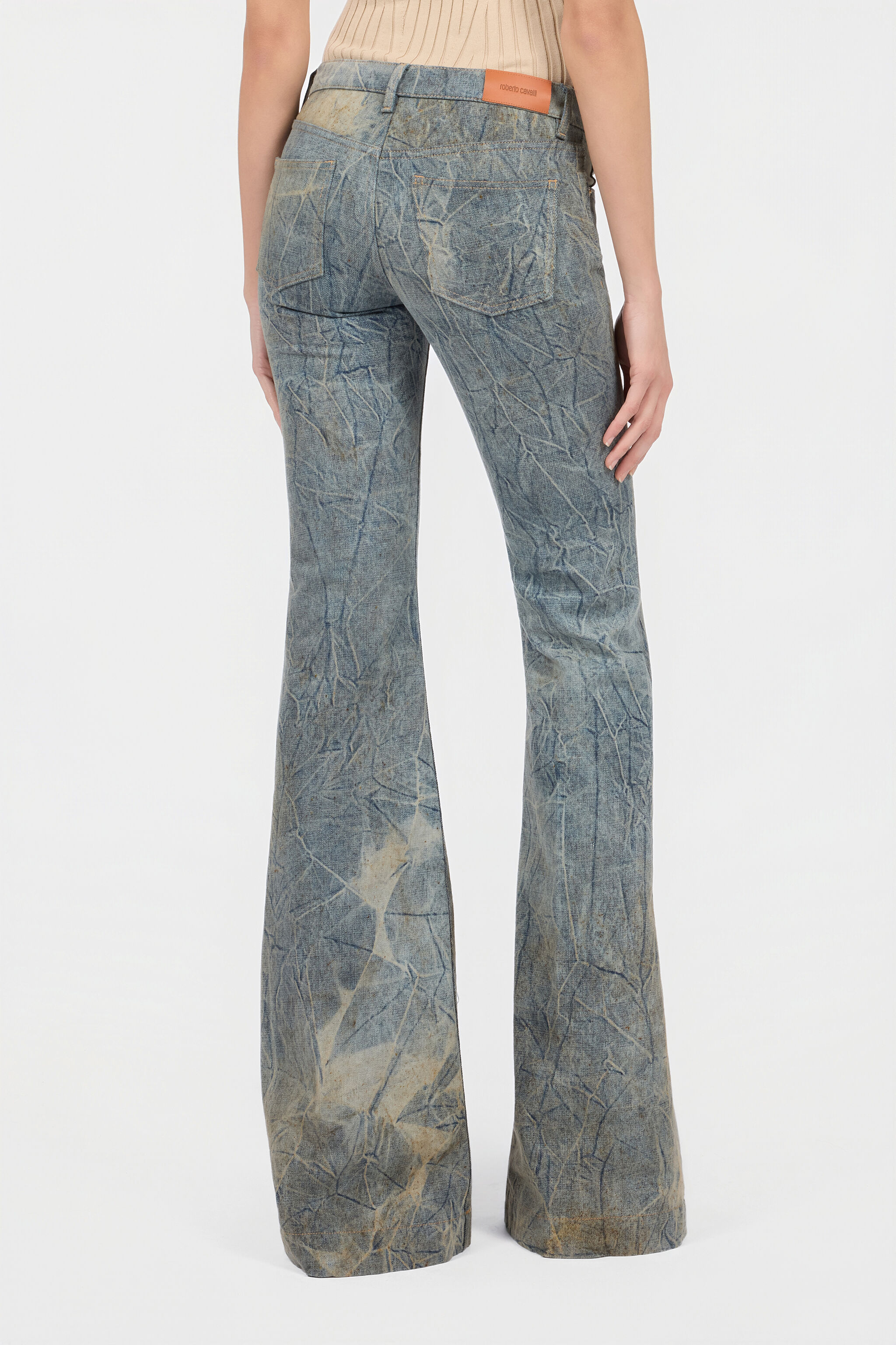 RC Flare Jeans in Cotton RC Flare Jeans in Cotton BLUE/BROWN XQJ205-VT001