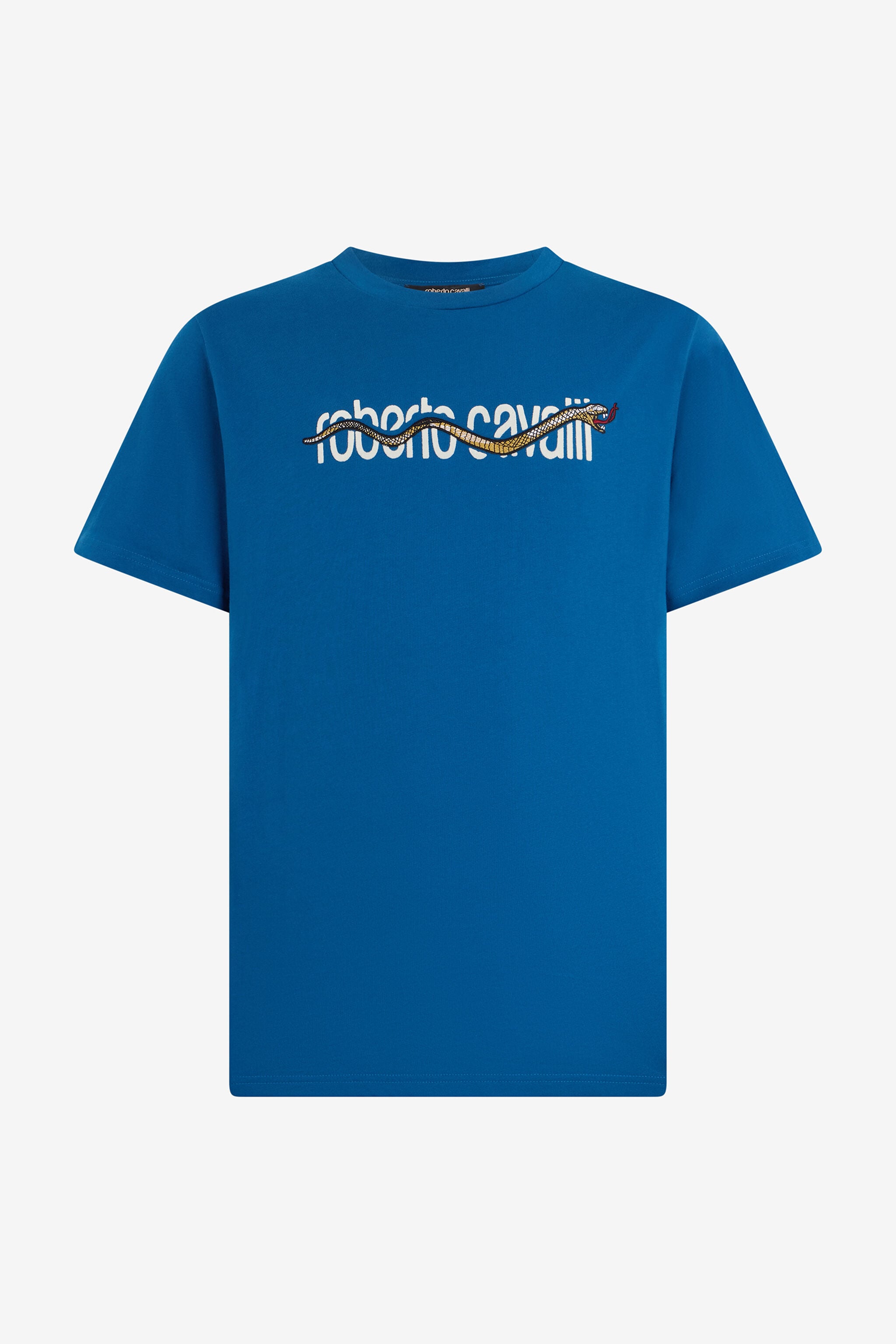 RC T-shirt bleue avec logo et serpent RC T-shirt bleue avec logo et serpent BLUE ROT60C-JD065