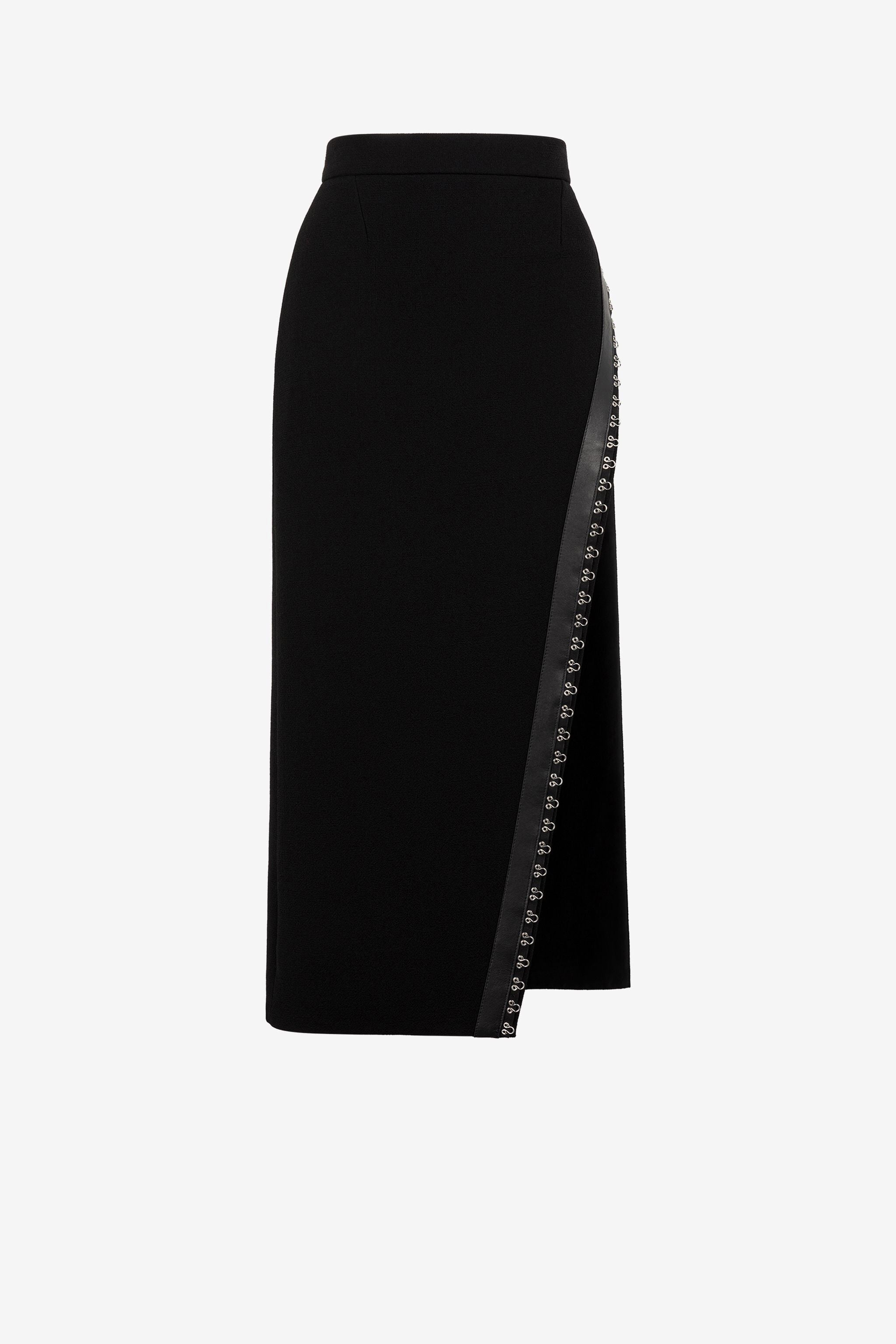 RC Leather-Trimmed Skirt RC Leather-Trimmed Skirt Black PWT305-WR014