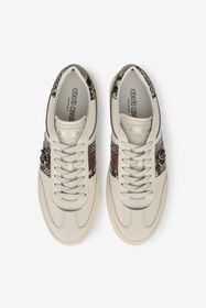 RC Baskets en cuir avec imprimé Snake WHITE/BROWN SOS00N-PZ144