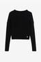 JU Pull à ornement RC Monogram JU Pull à ornement RC Monogram Noir RJM003-WD005