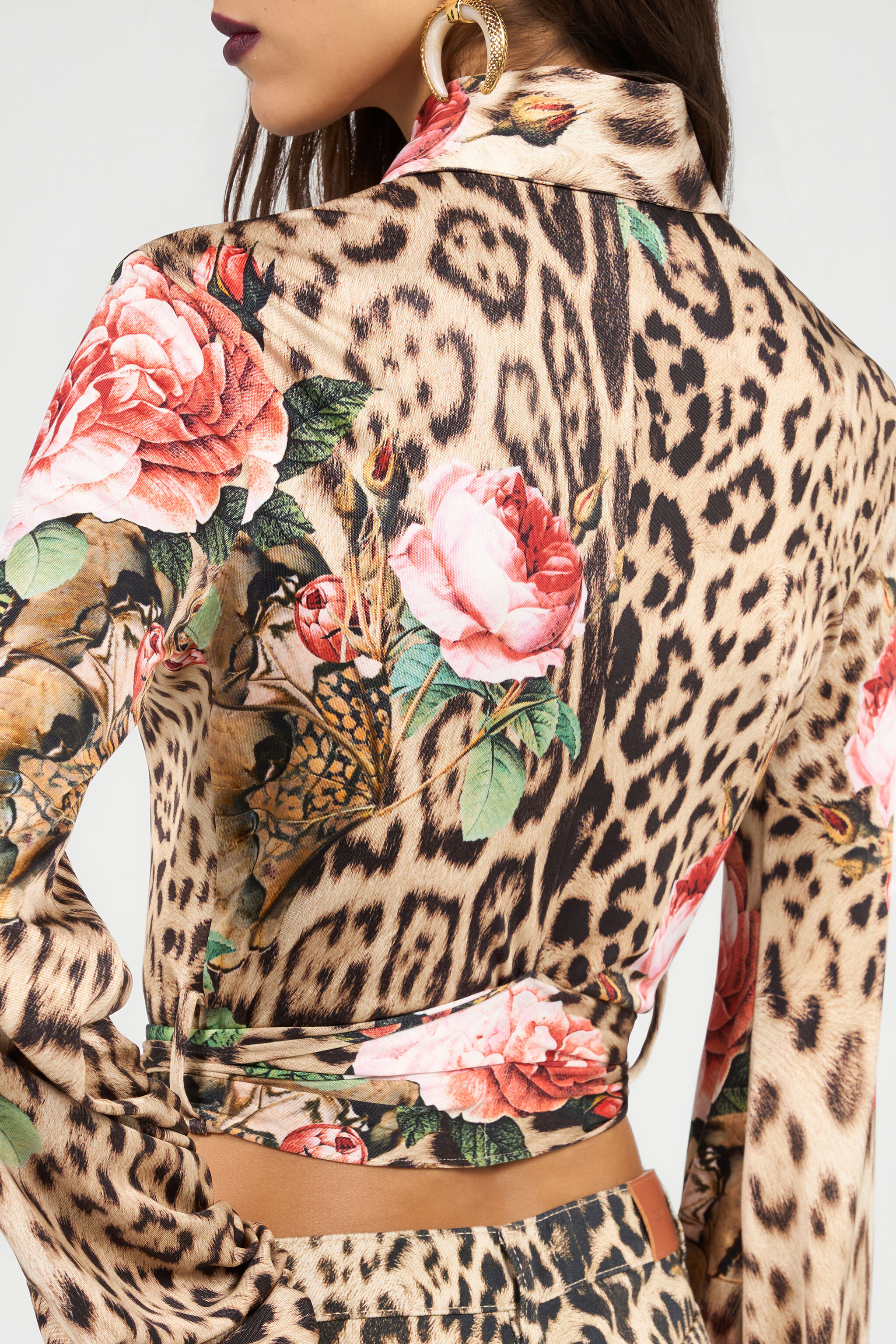RC Top Mit Jaguar Roses-Print NATURAL XQT600-JRT24