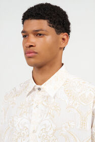 RC Camisa con motivo ornamental blanca WHITE WRT722-2NR36