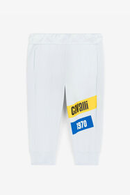 JU Logo-Print Cotton Sweatpants Light blue RJT20B-CF050
