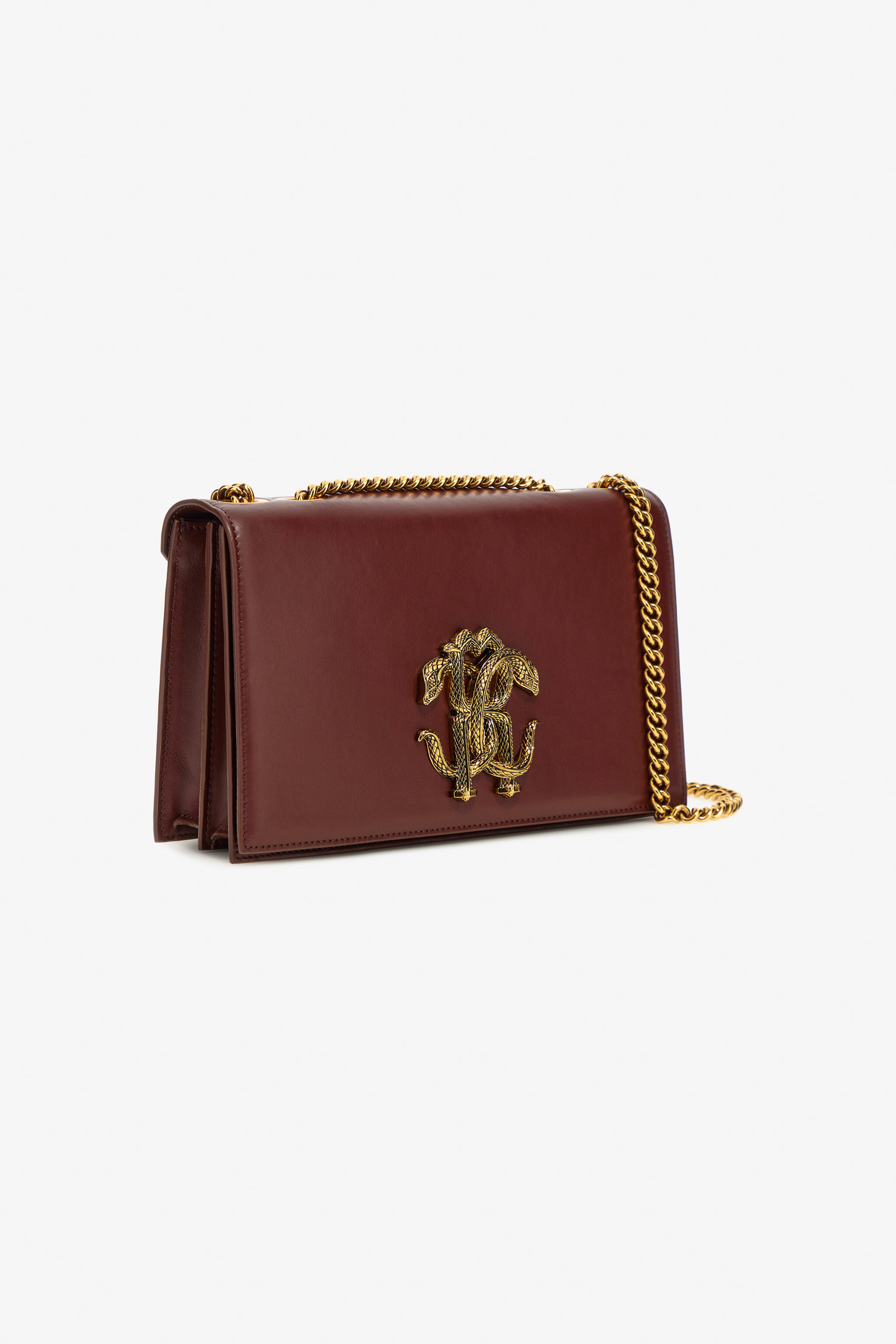 RC Shoulder bag with Monogram Mirror Snake Brown SKB120-PZ172