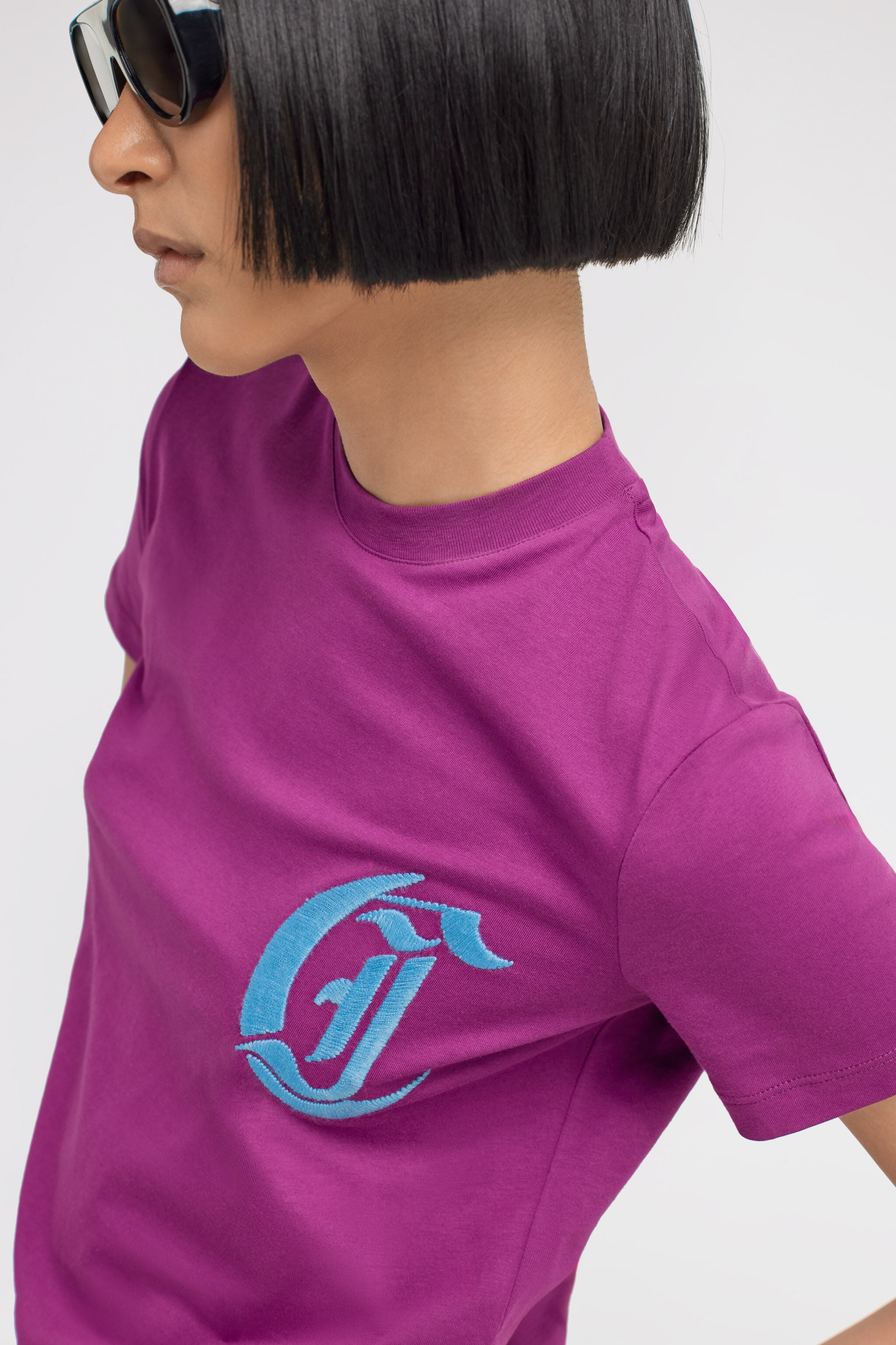JC Just Cavalli T-shirt JC Just Cavalli T-shirt Purple TFT108-TF164