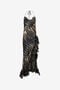 RC Robe en soie avec imprimé Fur RC Robe en soie avec imprimé Fur BLACK/BEIGE XWT151-TYT79