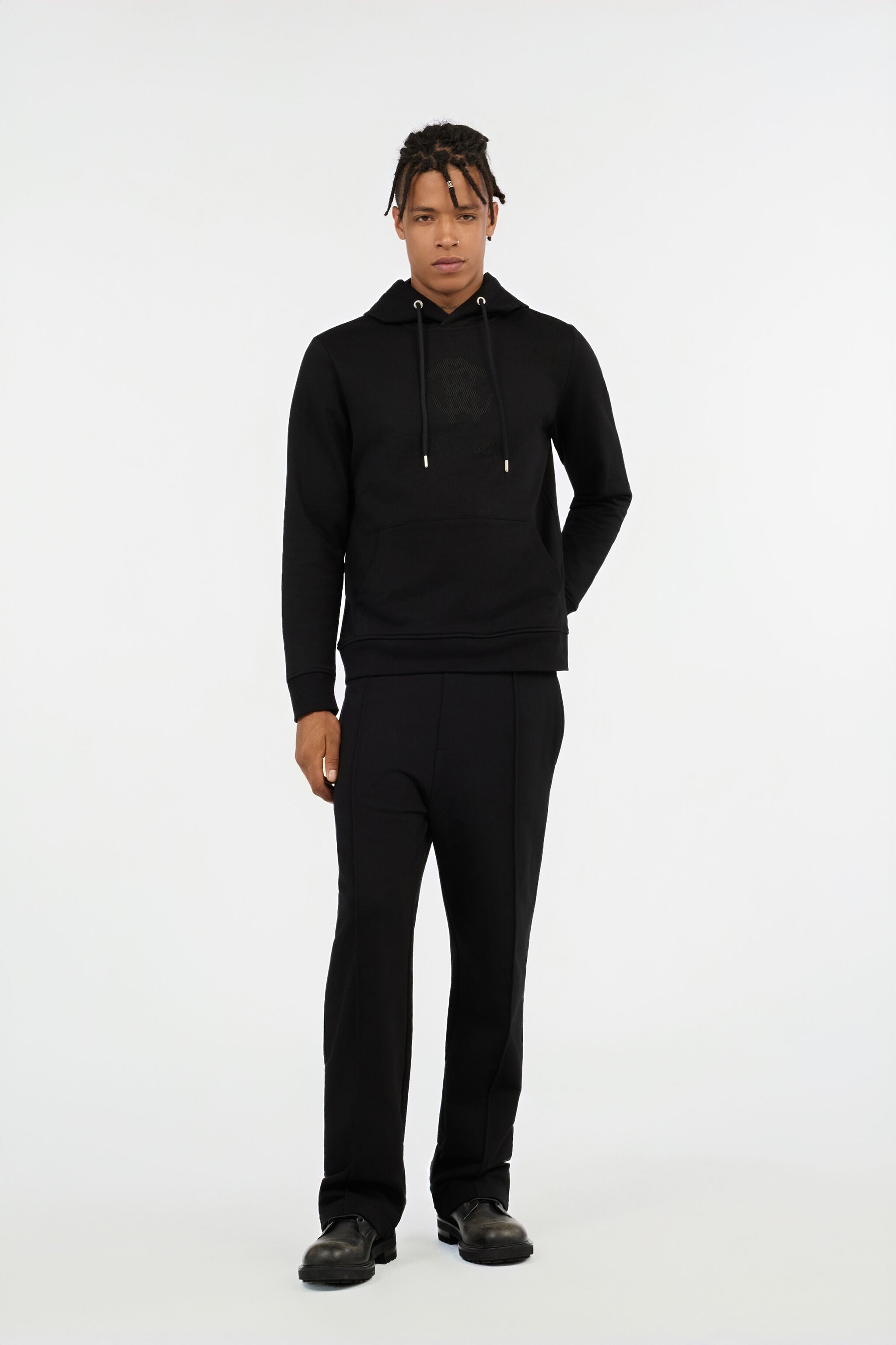 RC Hoodie Noir Monogram RC BLACK QOT68A-CFU50