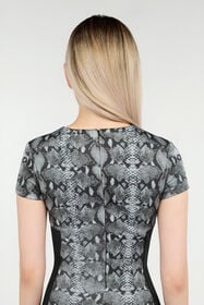 RC Snake Print Midi Dress PYTHON/BLACK QOT10B-5SR25