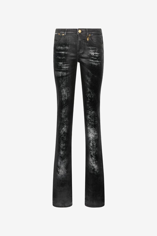 RC Distressed-Effect Python Skin Jeans RC Distressed-Effect Python Skin Jeans Black UKJ220-DS003