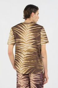 JC T-Shirt mit Natural Barb-Print 751 BEIGE + 709 MARR WFT049-WF079