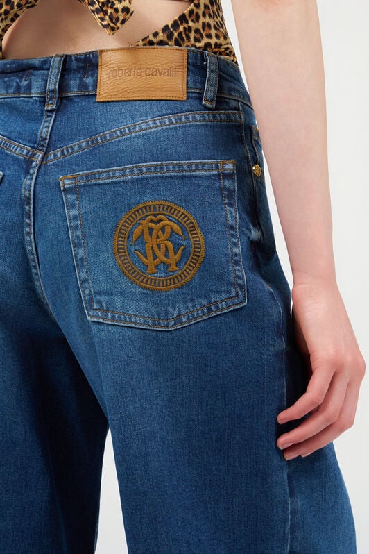 RC Blue Jeans Trousers with Monogram RC RC Blue Jeans Trousers with Monogram RC DARK BLUE QOJ207-DLO08