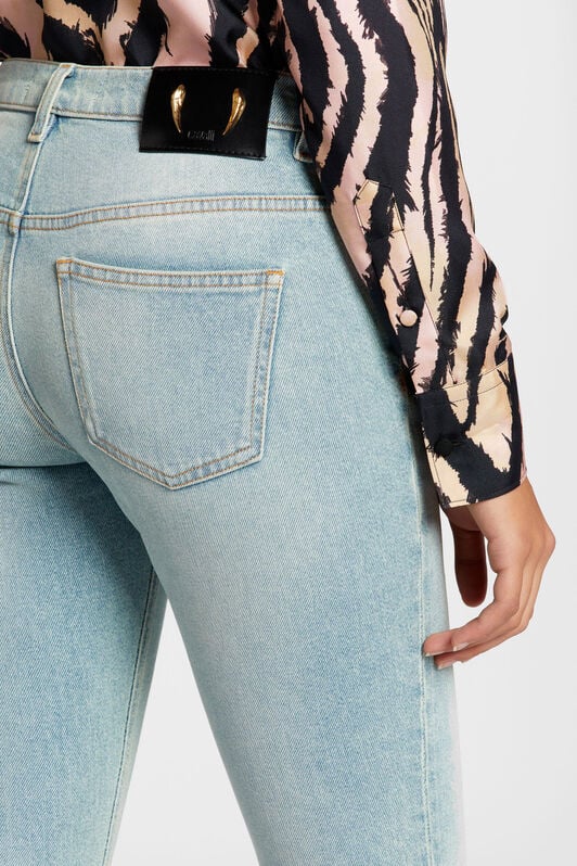 RC Animalier Patchwork-Print Appliqué Jeans RC Animalier Patchwork-Print Appliqué Jeans Light blue OKJ232-DS006