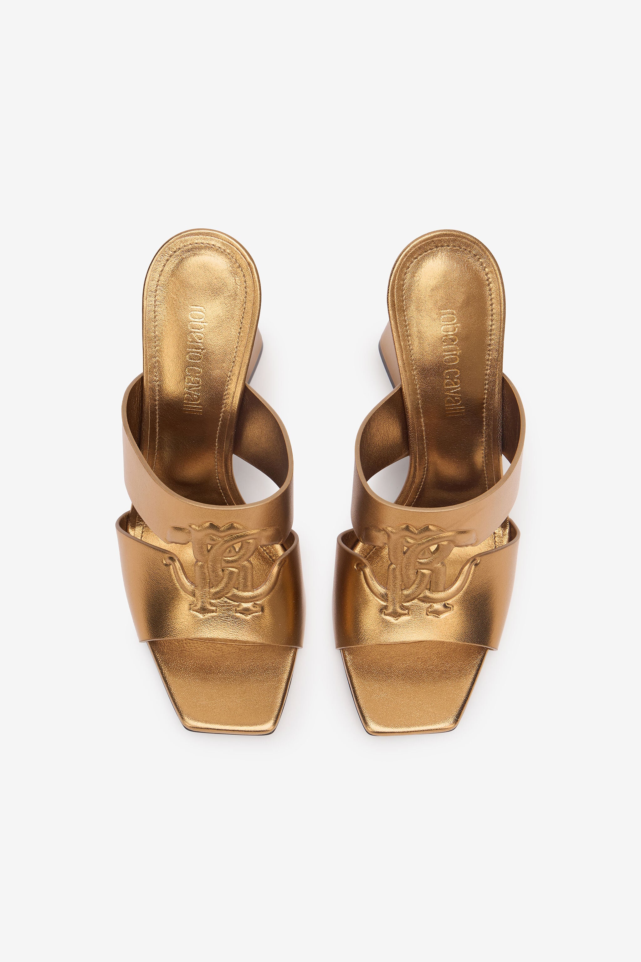RC Laminated Mules With Maxi Heels RC Laminated Mules With Maxi Heels Gold TKS004-PZ296