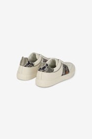 RC Baskets en cuir avec imprimé Snake WHITE/BROWN SOS00N-PZ144