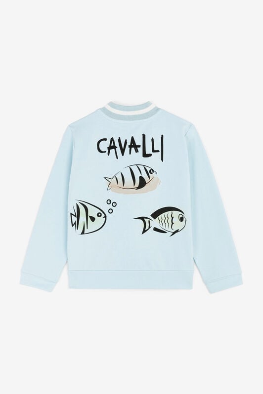 JU Seascape-Print Logo Sweatshirt JU Seascape-Print Logo Sweatshirt BABY BLUE OJT954-ISA2J
