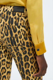 RC Denim Jeans With Jaguar Skin Print Brown VWJ221-DAQ71