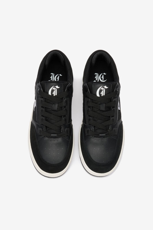JC Black Leather Sneakers BLACK VFS066-VF524