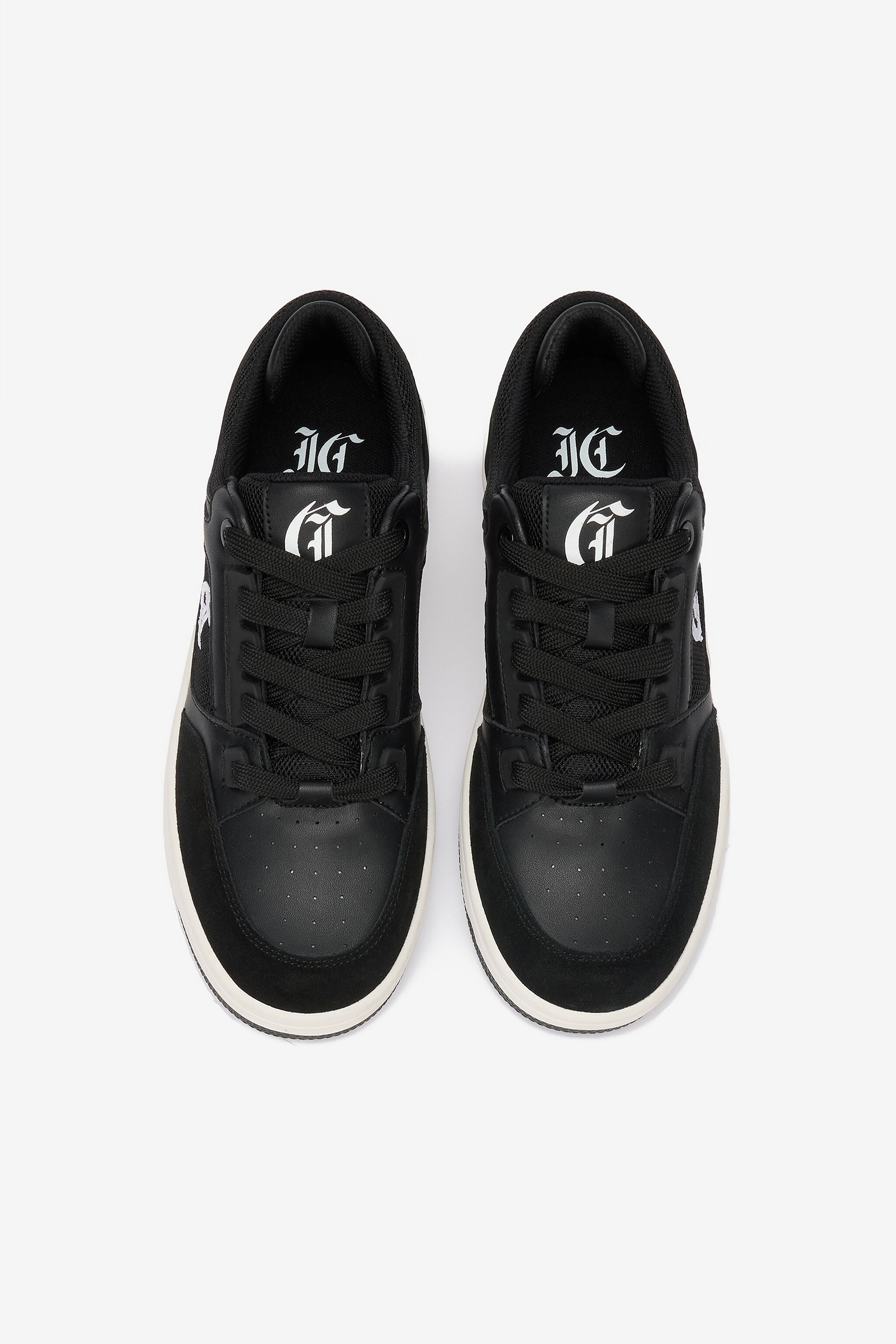 JC Black Leather Sneakers BLACK VFS066-VF524