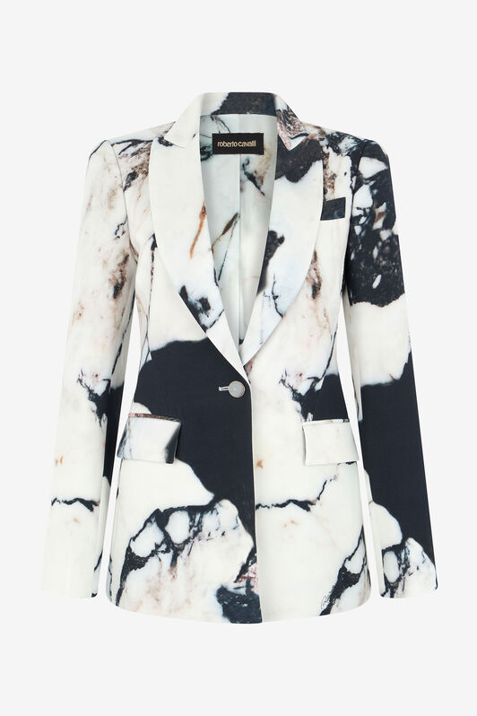 RC Marble print blazer Black/White TWT401-ORN18
