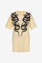 RC Snake print t-shirt dress Ivory SKT12B-JD062