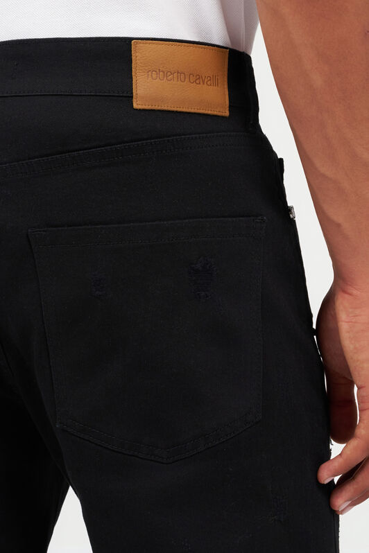 RC Jean Noir Délavé avec Inserts Serpent BLACK QOJ251-DLO03