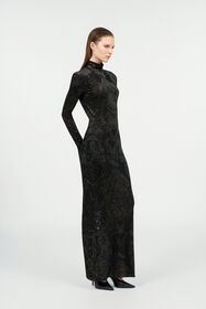 RC Vestido con estampado Ornamental Black BLACK WKT154-6CR36