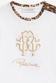 JU T-shirt à logo MILKY WHITE WJT601-JD001